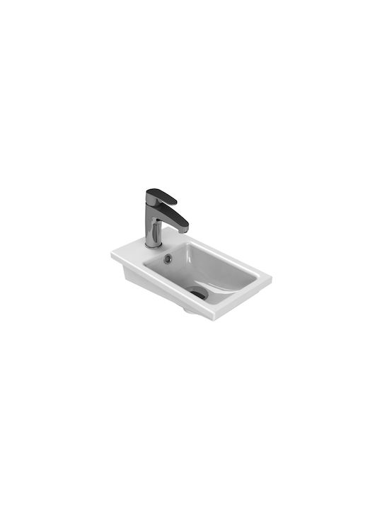 Cerastyle Mini Eingelassenes / Aufgesetztes Waschbecken Porzellan 24x42cm White