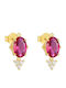 Charmy Earrings made of Silver with Stones