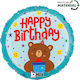 Μπαλόνι Αρκουδάκι 'happy Birthday' 18"
