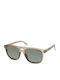 Kenneth Cole Unisex Γυαλιά Ηλίου με Καφέ Κοκκάλινο Σκελετό και Πράσινο Φακό
