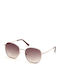 Kenneth Cole Unisex Sunglasses with Gold Metal Frame and Brown Gradient Lens