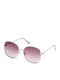Kenneth Cole Women's Sunglasses with Silver Metal Frame and Purple Gradient Lens