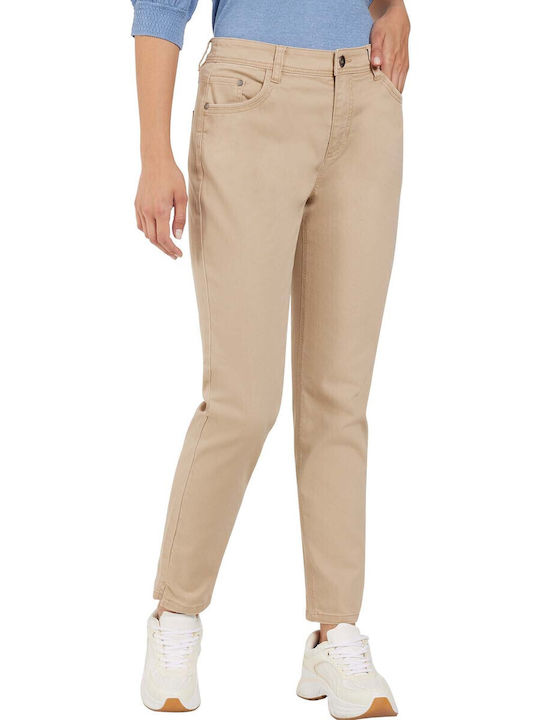 Jensen Jane Women's Fabric Trousers Narrow Beige
