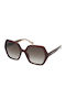 Nina Ricci Women's Sunglasses with Burgundy Plastic Frame and Brown Gradient Lens S0388650