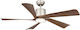 Globo Lighting Modesto Ανεμιστήρας Οροφής 132cm με Φως Γκρι / Ασημί