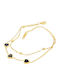 Charmy Damen Armband Kette Mit Herz Design Aus Stahl Vergoldet 8cm