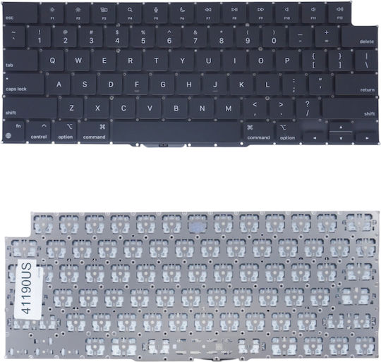 Tastatură Laptop Apple MacBook Pro 14" M1 A2442 2021 US Fără Ramă Negru Cod 41190us