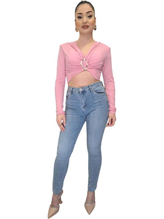 Remix Damen Crop Top Pink