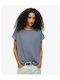 Women's T-shirt Striped Navy/optic Stripe