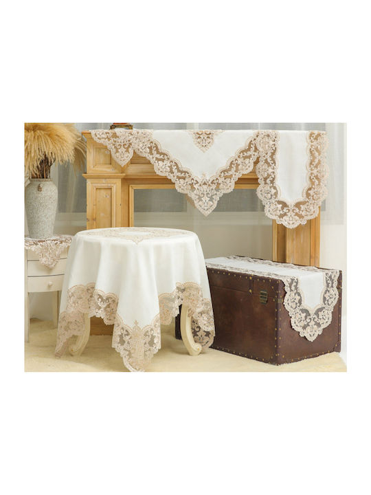 Liolios Home Pls-tb1102 Σετ Ριχτάρια 3τμχ Lt Coffee
