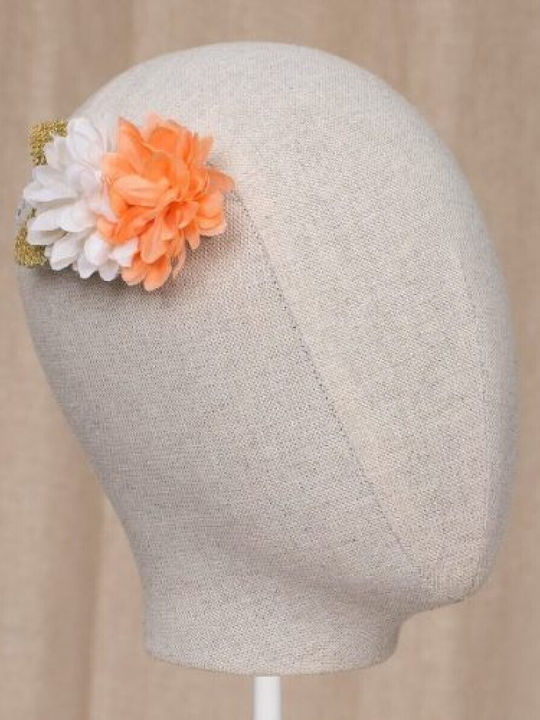 Abel & Lula Kids Bobby Pin Flower in Orange Color