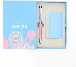 Geschenkbox Himmelblau Kartenhalter + Kugelschreiber 412212