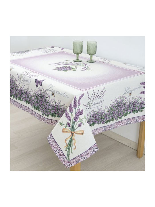 Dimeco Rotunde 8255 Ecru|Lilac 180x180cm