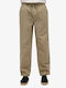 Drawstring Men's Chino Trousers Loose Fit Light Khaki Green