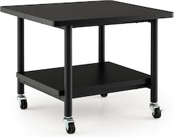 Costway Dual Level Mobile Printer Stand Additional Storage Locking Wheels Cb10464dk