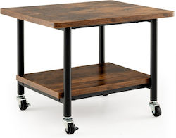 Costway Mobile Printer Stand Double Layer Additional Storage Space Locking Wheels Cb10464cf