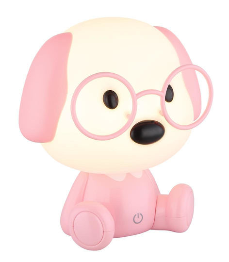 Globo Lighting LED Kinder Dekorative Lampe Berührung Rosa 20x18x15εκ.