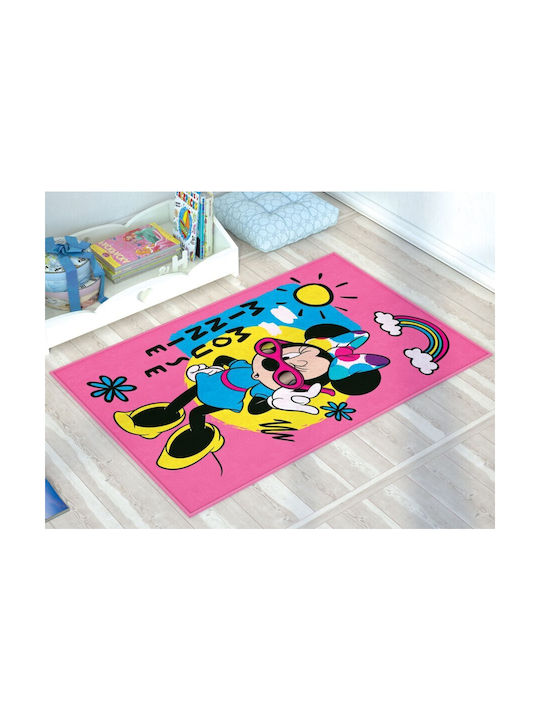 Disney Minnie Mouse Παιδικό Χαλί Minnie Ροζ 80x120cm