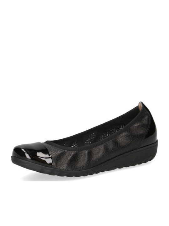 Caprice Lederne Damen Ballerinas in Schwarz Farbe