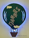 Wooden Wall Light "Hot Air Balloon" 3D Name