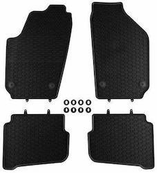 Carro 247502 Λαστιχένια Πατάκια Volkswagen Polo 2001-2009 Fox 2005-2010 Skoda Fabia 1999-2008 Seat Ibiza Cordoba 2002-2008 4 Τεμάχια Μαύρα