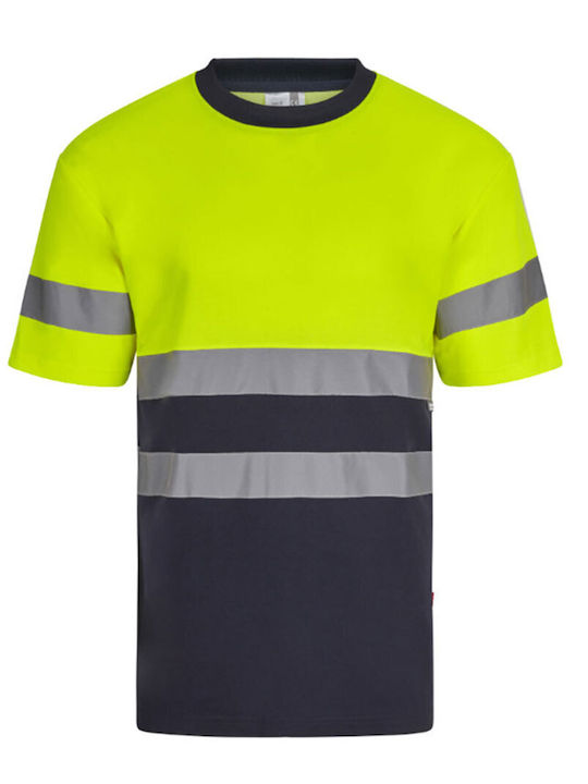 Cămașă Hi Vis în Două Tonuri 305613 Velilla Albastru Marin Galben