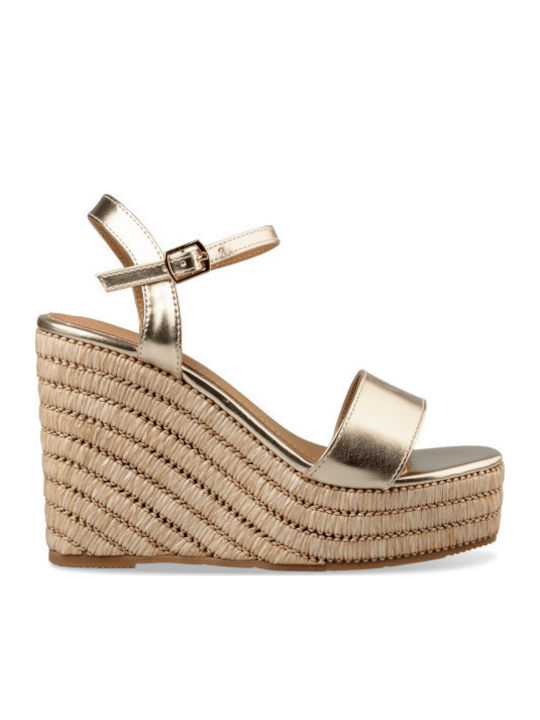 Envie Shoes Летни Дамски Платформи Златни