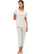 Minerva Summer Women's Pyjama Set Salmon