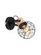 Globo Lighting Lamp Wall with Socket E27 and Switch Black 12x17.5cm