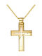 Papoulidis Jewellery Ανδρικός Χρυσός Σταυρός 14Κ Διπλής Όψης χωρίς Αλυσίδα