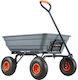 Coș de gunoi Cărucior de Grădină din plastic Cu patru roți cu Greutate Maximă de Încărcare 272kg 25.5x63.5x53cm.