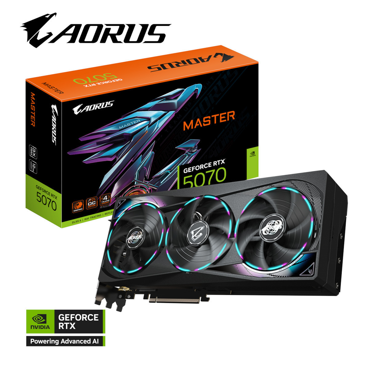 Gigabyte GeForce RTX 5070 12GB GDDR7 Aorus Master Κάρτα Γραφικών