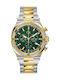 GC Watches Ανδρικό Ρολόι 43mm Χρονογράφος Μπαταρίας με Χρυσό Μεταλλικό Μπρασελέ