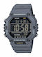 Casio Digital Herrenuhr Chronograph Batterie mit Gray Kautschukarmband