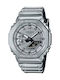 Casio G-shock Digital Men's Watch Chronograph Battery with Silver Rubber Strap
