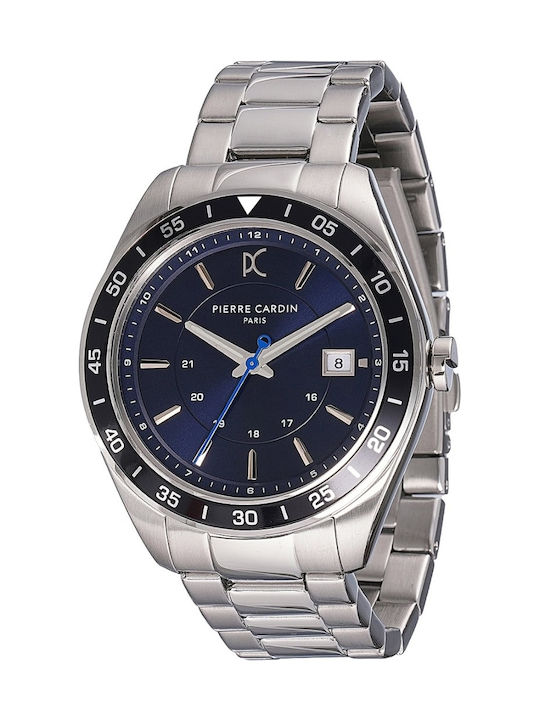 Pierre Cardin Men's Watch Battery with Silver M...