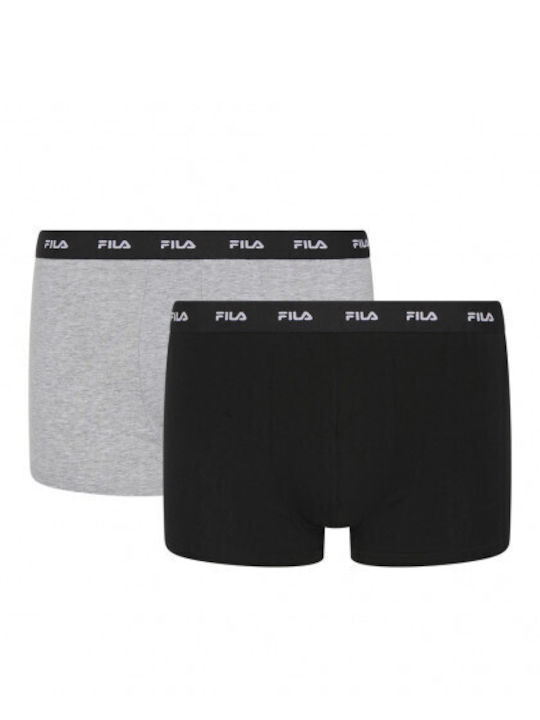FILA Men's Boxers Black 2Pack