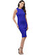 Midi Knitted Blue Dress