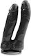SMD Twisted Twins, Double Ended Realistic, Suction Cup Base, 16-18cm Analdildo Schwarz