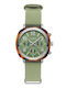 Vogue Multifunction Women's Watch with Green Fabric Strap