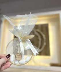 Hochzeitsgeschenk "Goldener Ring" Pampas Namensschild