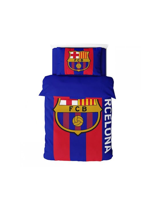 F.C. Barcelona Set Kids Duvet Cover Single with Pillowcase Multicolored 135x200cm