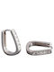 Charmy Earrings Hoops made of Silver with Stones