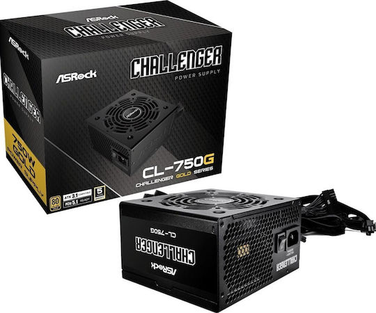 ASRock Challenger CL-750G 750W Negru Sursă de Alimentare Calculator Complet cu fir 80 Plus Gold