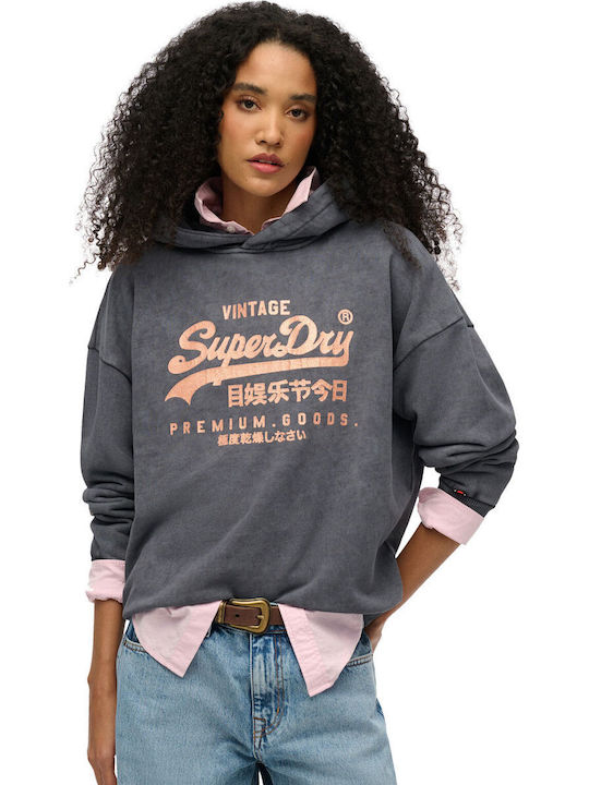 Superdry Vl Metallic Дамски Суитшърт Худи Heavy...