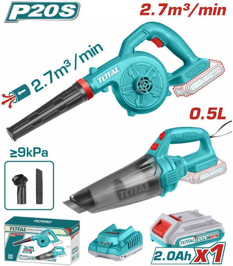 Total TOSLI240998E Сет Метла & Вентилатор 20V с 1 батерия 2Ах