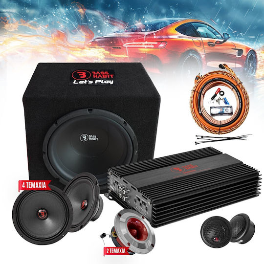 Bass Habit Set Auto-Lautsprecher 6.5" mit 800W RMS (3 Weg)