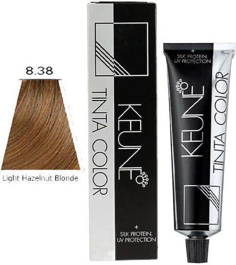 Keune Tinta Color Vopsea de Păr 8.38 Light Blonde Hazelnut 60ml