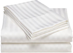 Damask Bed Sheet 240x260cm White Damask Bed Sheet 240x260cm White