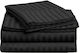 Damask Bed Sheet 240x260cm Black